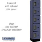 12" Wide Five Tier Box Style Designer Wood Locker - 1 Wide - 5 Feet High - 15" Deep by Salsbury - Image 9