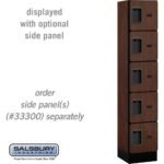 12" Wide Five Tier Box Style Designer Wood Locker - 1 Wide - 5 Feet High - 15" Deep by Salsbury - Image 21