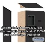 12" Wide Five Tier Box Style Designer Wood Locker - 1 Wide - 5 Feet High - 15" Deep by Salsbury - Image 35