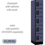 12" Wide Five Tier Box Style Designer Wood Locker - 1 Wide - 5 Feet High - 18" Deep by Salsbury - Image 8