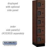 12" Wide Five Tier Box Style Designer Wood Locker - 1 Wide - 5 Feet High - 18" Deep by Salsbury - Image 22
