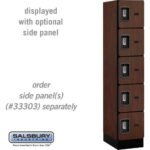 12" Wide Five Tier Box Style Designer Wood Locker - 1 Wide - 5 Feet High - 18" Deep by Salsbury - Image 25