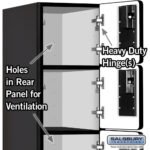 12" Wide Five Tier Box Style Designer Wood Locker - 1 Wide - 5 Feet High - 18" Deep by Salsbury - Image 33