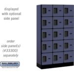 12" Wide Five Tier Box Style Designer Wood Locker - 3 Wide - 5 Feet High - 15" Deep by Salsbury - Image 6