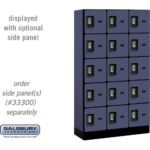 12" Wide Five Tier Box Style Designer Wood Locker - 3 Wide - 5 Feet High - 15" Deep by Salsbury - Image 10