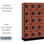 12" Wide Five Tier Box Style Designer Wood Locker - 3 Wide - 5 Feet High - 15" Deep by Salsbury - Image 13
