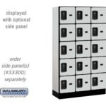 12" Wide Five Tier Box Style Designer Wood Locker - 3 Wide - 5 Feet High - 15" Deep by Salsbury - Image 18