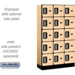 12" Wide Five Tier Box Style Designer Wood Locker - 3 Wide - 5 Feet High - 15" Deep by Salsbury - Image 29