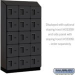 12" Wide Five Tier Box Style Designer Wood Locker - 3 Wide - 5 Feet High - 15" Deep by Salsbury - Image 36