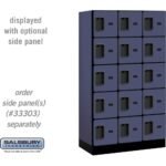 12" Wide Five Tier Box Style Designer Wood Locker - 3 Wide - 5 Feet High - 18" Deep by Salsbury - Image 6