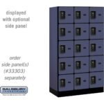 12" Wide Five Tier Box Style Designer Wood Locker - 3 Wide - 5 Feet High - 18" Deep by Salsbury - Image 8