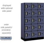 12" Wide Five Tier Box Style Designer Wood Locker - 3 Wide - 5 Feet High - 18" Deep by Salsbury - Image 9