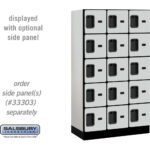 12" Wide Five Tier Box Style Designer Wood Locker - 3 Wide - 5 Feet High - 18" Deep by Salsbury - Image 16