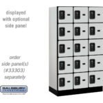 12" Wide Five Tier Box Style Designer Wood Locker - 3 Wide - 5 Feet High - 18" Deep by Salsbury - Image 18