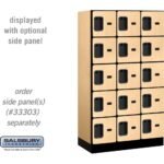 12" Wide Five Tier Box Style Designer Wood Locker - 3 Wide - 5 Feet High - 18" Deep by Salsbury - Image 26