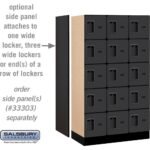 12" Wide Five Tier Box Style Designer Wood Locker - 3 Wide - 5 Feet High - 18" Deep by Salsbury - Image 31