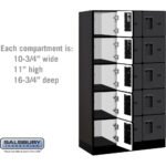 12" Wide Five Tier Box Style Designer Wood Locker - 3 Wide - 5 Feet High - 18" Deep by Salsbury - Image 32