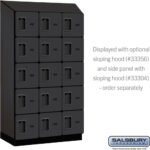 12" Wide Five Tier Box Style Designer Wood Locker - 3 Wide - 5 Feet High - 18" Deep by Salsbury - Image 36