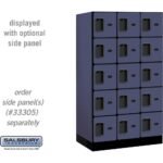 12" Wide Five Tier Box Style Designer Wood Locker - 3 Wide - 5 Feet High - 21" Deep by Salsbury - Image 6