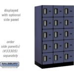 12" Wide Five Tier Box Style Designer Wood Locker - 3 Wide - 5 Feet High - 21" Deep by Salsbury - Image 9