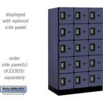 12" Wide Five Tier Box Style Designer Wood Locker - 3 Wide - 5 Feet High - 21" Deep by Salsbury - Image 10