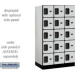 12" Wide Five Tier Box Style Designer Wood Locker - 3 Wide - 5 Feet High - 21" Deep by Salsbury - Image 16