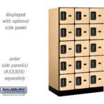 12" Wide Five Tier Box Style Designer Wood Locker - 3 Wide - 5 Feet High - 21" Deep by Salsbury - Image 27