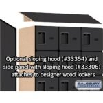 12" Wide Five Tier Box Style Designer Wood Locker - 3 Wide - 5 Feet High - 21" Deep by Salsbury - Image 35