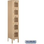12" Wide Five Tier Box Style See-Through Metal Locker - 1 Wide - 5 Feet High - 12" Deep by Salsbury - Image 6