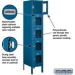 12" Wide Five Tier Box Style See-Through Metal Locker - 1 Wide - 5 Feet High - 15" Deep by Salsbury - Image 7