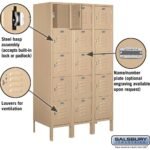 12" Wide Five Tier Box Style Standard Metal Locker - 3 Wide - 5 Feet High - 18" Deep by Salsbury - Image 3