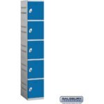 12" Wide Five Tier Plastic Locker - 1 Wide - 6 Feet High - 18" Deep by Salsbury - Image 2