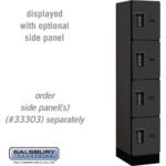 12" Wide Four Tier Designer Wood Locker - 1 Wide - 5 Feet High - 18" Deep by Salsbury - Image 2
