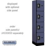 12" Wide Four Tier Designer Wood Locker - 1 Wide - 5 Feet High - 18" Deep by Salsbury - Image 10