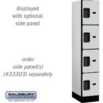 12" Wide Four Tier Designer Wood Locker - 1 Wide - 5 Feet High - 18" Deep by Salsbury - Image 16
