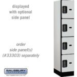 12" Wide Four Tier Designer Wood Locker - 1 Wide - 5 Feet High - 18" Deep by Salsbury - Image 17