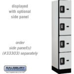 12" Wide Four Tier Designer Wood Locker - 1 Wide - 5 Feet High - 18" Deep by Salsbury - Image 20