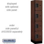 12" Wide Four Tier Designer Wood Locker - 1 Wide - 5 Feet High - 18" Deep by Salsbury - Image 21