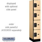 12" Wide Four Tier Designer Wood Locker - 1 Wide - 5 Feet High - 18" Deep by Salsbury - Image 28