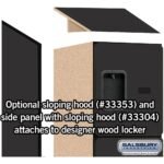 12" Wide Four Tier Designer Wood Locker - 1 Wide - 5 Feet High - 18" Deep by Salsbury - Image 35