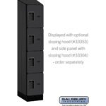 12" Wide Four Tier Designer Wood Locker - 1 Wide - 5 Feet High - 18" Deep by Salsbury - Image 36