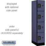 12" Wide Four Tier Designer Wood Locker - 1 Wide - 5 Feet High - 21" Deep by Salsbury - Image 7