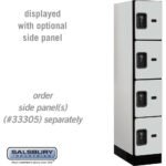 12" Wide Four Tier Designer Wood Locker - 1 Wide - 5 Feet High - 21" Deep by Salsbury - Image 18