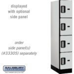 12" Wide Four Tier Designer Wood Locker - 1 Wide - 5 Feet High - 21" Deep by Salsbury - Image 19
