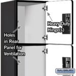 12" Wide Four Tier Designer Wood Locker - 1 Wide - 5 Feet High - 21" Deep by Salsbury - Image 33