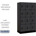 12" Wide Four Tier Designer Wood Locker - 3 Wide - 5 Feet High - 18" Deep by Salsbury - Image 3