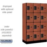 12" Wide Four Tier Designer Wood Locker - 3 Wide - 5 Feet High - 18" Deep by Salsbury - Image 11