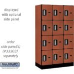 12" Wide Four Tier Designer Wood Locker - 3 Wide - 5 Feet High - 18" Deep by Salsbury - Image 14