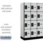 12" Wide Four Tier Designer Wood Locker - 3 Wide - 5 Feet High - 18" Deep by Salsbury - Image 16