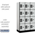 12" Wide Four Tier Designer Wood Locker - 3 Wide - 5 Feet High - 18" Deep by Salsbury - Image 19